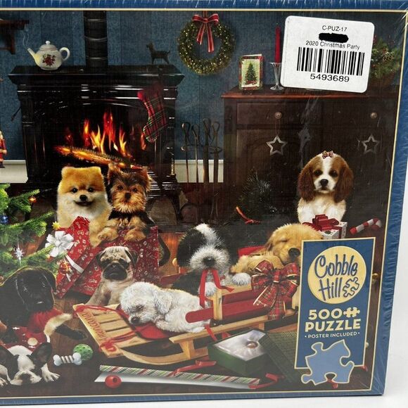 NEW Cobble Hill Christmas Puppies Dogs 500 Piece Random Cut Jigsaw Puzzle Sealed - Picture 4 of 5